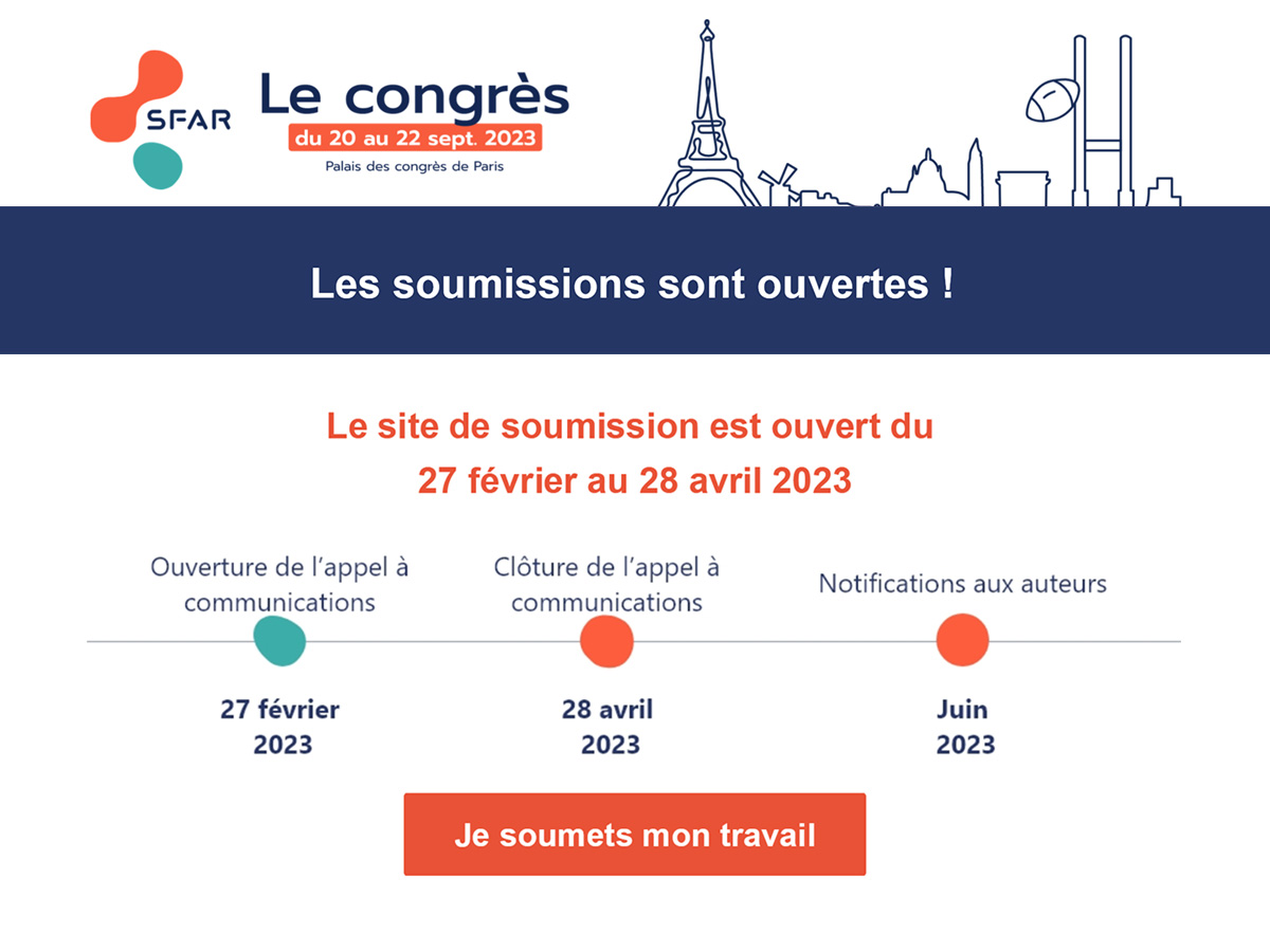 SFAR 2023 appel à communications